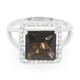 Anello in argento con Quarzo Fumè