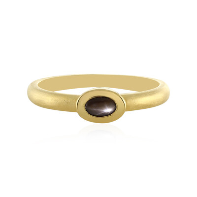 Anello in argento con Zaffiro Stellato Nero (MONOSONO COLLECTION)