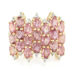 Anello in oro con Zaffiro Padparadscha (non riscaldato) (AMAYANI)