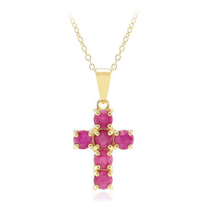 Collana in argento con Rubino della Birmania