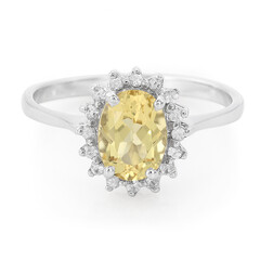 Anello in argento con Berillo Giallo