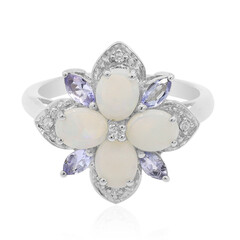 Anello in argento con Opale Bianco