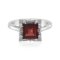 Anello in argento con Granato Mozambico