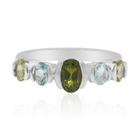Anello in argento con Tormalina Verde