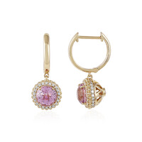 Orecchini in oro con Kunzite Brasiliana AAA (de Melo)
