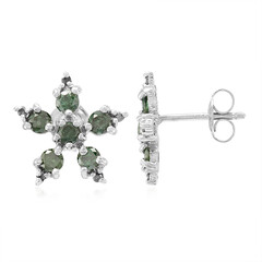 Orecchini placcati in platino con Diamante Fancy
