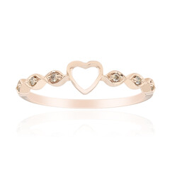Anello in oro con Diamante Rose de France SI1 di Argyle