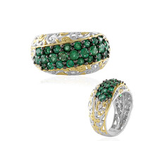 Anello in argento con Smeraldo Zambia (Gems en Vogue)