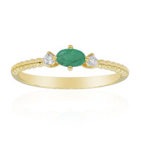 Anello in oro con Smeraldo Zambia AAA