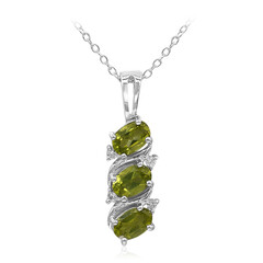 Collana in argento con Peridoto della Birmania