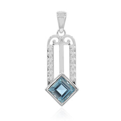 Ciondolo in argento con Topazio Blu Londra (VIENNA 1903)