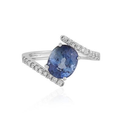 Anello in oro con Zaffiro Ceylon Blu