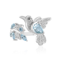 Anello in argento con Topazio Blu Cielo