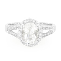 Anello in argento con Petalite
