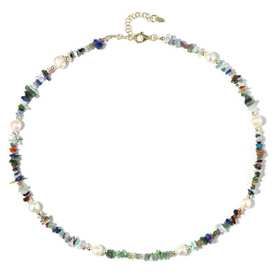 Collana in argento con Perla d'Acqua Dolce Bianca (Riya)
