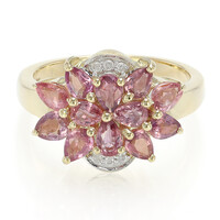 Anello in oro con Zaffiro Padparadscha (non riscaldato)