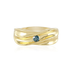 Anello in argento con Diamante Blu I2