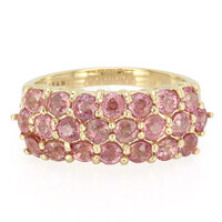 Anello in oro con Zaffiro Padparadscha (non riscaldato) (AMAYANI)