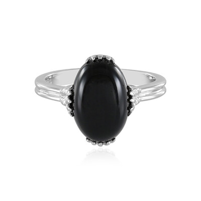 Anello in argento con Onice Nero