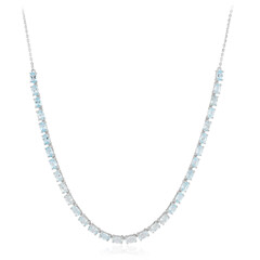 Collana in argento con Topazio Blu Cielo