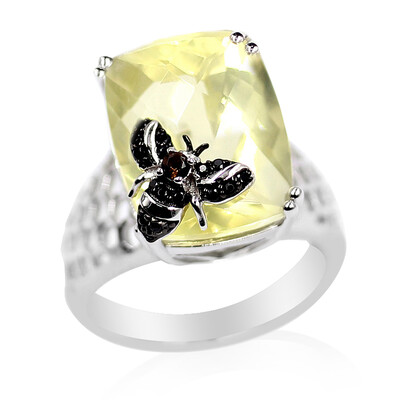 Anello in argento con Citrino Limone