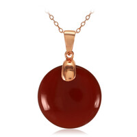 Collana in argento con Calcedonio Rosso