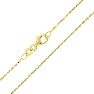 Catenina veneziana in argento placcato oro giallo - 50 cm - 2,2 g