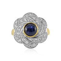 Anello in argento con Zaffiro Stellato Blu