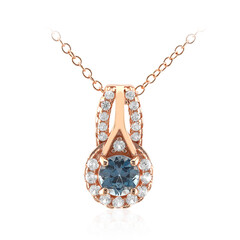 Collana in argento con Topazio Blu Londra