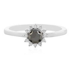 Anello in argento con Diamante Nero