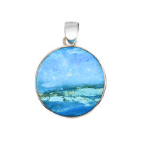 Ciondolo in argento con Opale Atacama Blu
