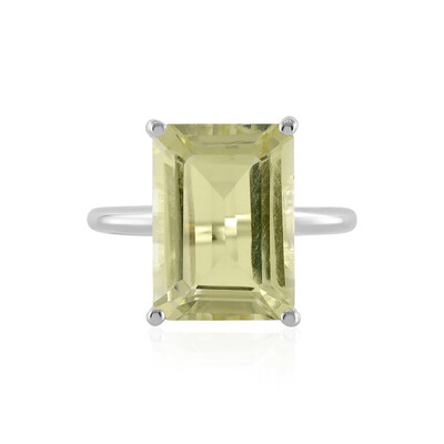 Anello in argento con Quarzo Limone