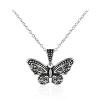 Collana in argento con Marcassite