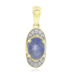 Ciondolo in oro con Zaffiro Stellato Blu