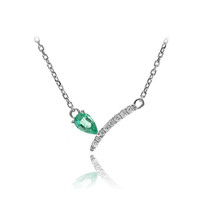Collana in oro con Smeraldo Zambia AAA (CIRARI)