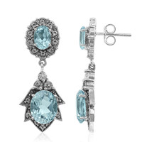 Orecchini in argento con Topazio Blu Cielo