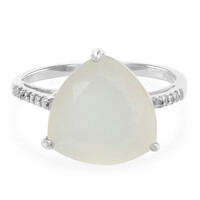 Anello in argento con Pietra di Luna Bianca