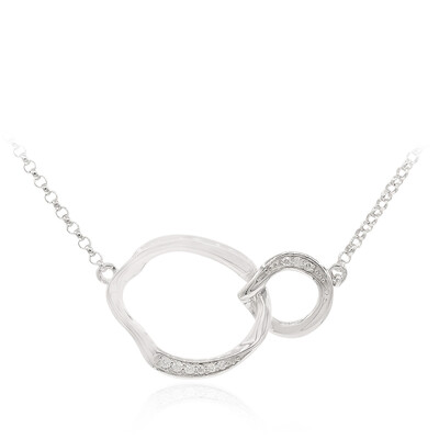 Collana in argento con Diamante I1 (G) (Annette)