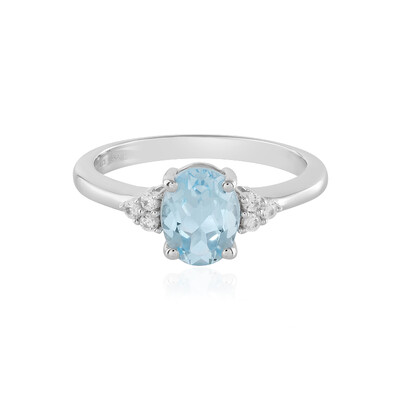 Anello in argento con Topazio Blu Cielo