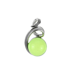 Ciondolo in argento con Ambra Verde Colombiana
