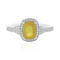 Anello in argento con Zaffiro Giallo del Madagascar