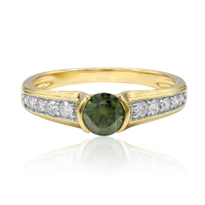 Anello in oro con Diamante Verde VS1 (Annette)