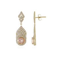 Orecchini in oro con Morganite del Madagascar AAA (de Melo)