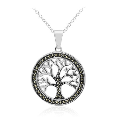 Collana in argento con Marcassite
