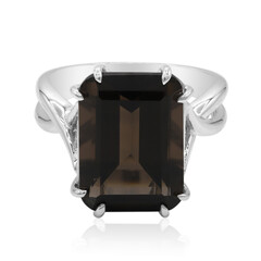 Anello in argento con Quarzo Fumè