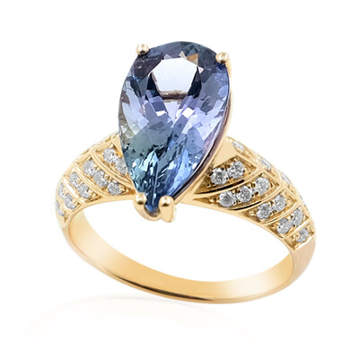 Anello in oro con Tanzanite (non riscaldata) (de Melo)