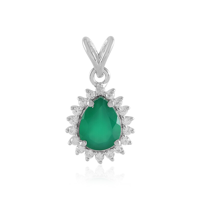 Collana in argento con elemento smaltato