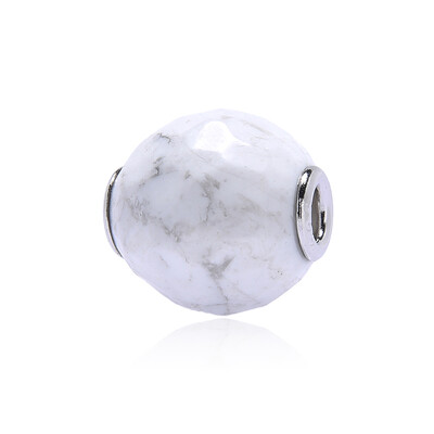 Ciondolo in argento con Howlite (MONOSONO COLLECTION)