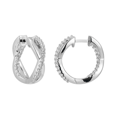 Orecchini in argento con Topazio Bianco