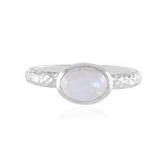 Anello in argento con Pietra di Luna Arcobaleno